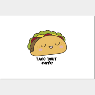 Taco 'Bout Cute Taco Food Sticker Colorful Cartoon Food Posters and Art